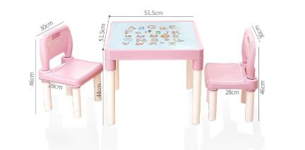 ชุดโต๊ะพร้อมเก้าอี้2ตัวภาษาอังกฤษ
